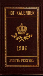 Gothaischer Hofkalender; genealogisches Taschenbuch der fürstlichen Häuser_cover