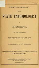 Annual report of the State Entomologist of Minnesota to the Governor for the year .. 14th 1912_cover