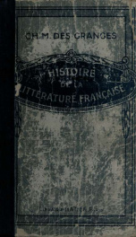 Histoire de la littérature, française_cover
