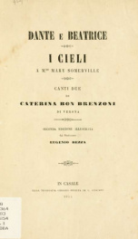 Dante e Beatrice : I Cieli a Mrs. Mary Somerville_cover