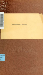 Shakespeare's garland. Being a collection of new songs, ballads, roundelays, catches, glees, comic-serenatas, &c. performed at the jubilee at Stratford upon Avon_cover