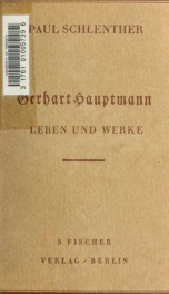 Gerhart Hauptmann : Leben und Werke_cover