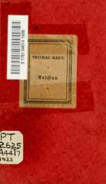 Tristan; Novelle, mit einem Nachwort von Rudolf K. Goldschmit_cover