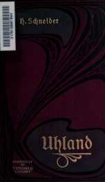 Uhland : Leben, Dichtung, Forschung_cover