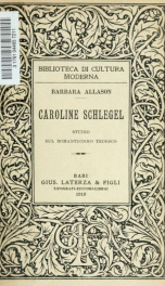 Caroline Schlegel : studio sul romanticismo tedesco_cover