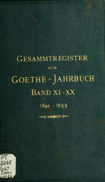 Goethe-Jahrbuch Index 11-20_cover