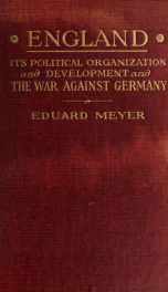 England; its political organization and development and the war against Germany_cover