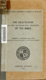 The that-clause in the Authorized version of the Bible_cover