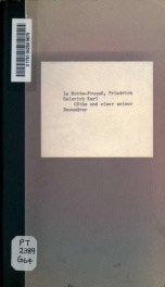 Göthe und einer seiner Bewundrer; ein Stück Lebensgeschichte von Friedrich Baron de la Motte Fouqué_cover