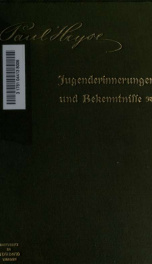 Jugenderinnerungen und Bekenntnisse_cover