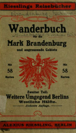 Kiesslings Wanderbuch für die Mark Brandenburg und angrenzende Gebiete. Bearb. von E. Albrecht. 12. Aufl. Neubearb. von B. Graupe_cover