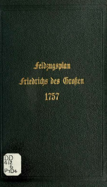 Über den Feldzugsplan Friedrichs des Grossen im Jahre 1757_cover