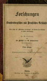 Forschungen zur brandenburgischen und, preussischen Geschichte 21, pt.1_cover