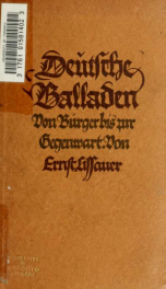 Deutsche Balladen von Bürger bis zur Gegenwart_cover