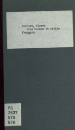 Gros boches et petits français; tragi-comédie en trois actes, enfants et jeunes gens_cover