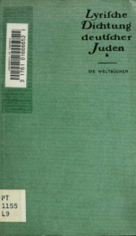 Lyrische Dichtung deutscher Juden_cover