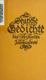 Deutsche Gedichte des siebzehnten Jahrhunderts_cover