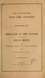 Memorandum by chief engineer 1898_cover