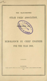 Memorandum by chief engineer 1903_cover