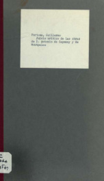 Juicio crítico de las obras de D. Antonio de Capmany y de Montpalau; memoria. Escribióla Guillermo Forteza y Valentín_cover