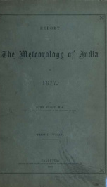 Report on meteorology of India 1877_cover