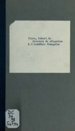 Discours de réception à l'Académie française, le 16 juin 1921_cover