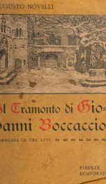 Il tramonto di Giovanni Boccaccio : commedia in tre atti_cover