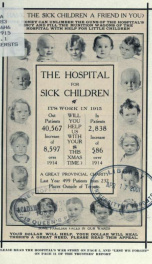 Report - Hospital for Sick Children 1915_cover