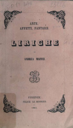 Arte, affetti, fantasie : liriche_cover