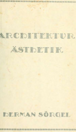 Einführung in die Architektur-Ästhetik; Prolegomena zu einer Theorie der Baukunst_cover