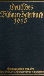 Deutsches Buhnen-Jahrbuch 1915_cover