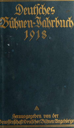 Deutsches B©hnen-Jahrbuch 1918_cover