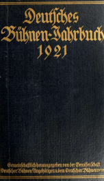 Deutsches B©hnen-Jahrbuch 1921_cover