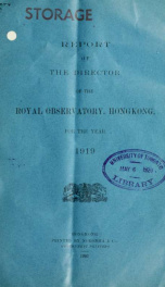 Annual report of director 1919_cover