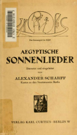 Aegyptische Sonnenlieder_cover