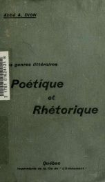 Poétique et rhétorique_cover