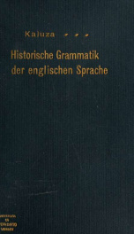 Historische Grammatik der englischen Sprache 1_cover