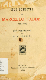 Gli scritti di Marcello Taddei : 1884-1908_cover