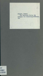 Die deutsche Kultur im Spiegel des Bedeutungslehnwortes. Vortrag gehalten in der Gesellschaftssitzung vom 23. Jan 1903_cover