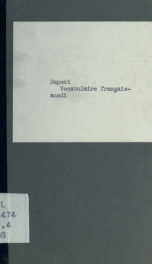 Vocabulaire français-amadi et amadi-français, dressé d'après les renseignements fournis par M. Dupont_cover