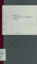 Vocabulaire français-ababua et ababua-français, dressé d'après les renseignements fournis par MM. De Cort, Liaudet, Van Goethem_cover