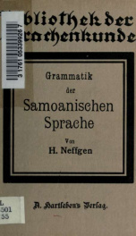 Grammatik der Samoanischen Sprache nebst Lesestücken und Wörterbuch_cover