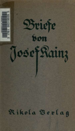 Briefe von Josef Kainz, mit einem Vorwort hrsg. von Hermann Bahr_cover