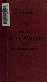 Manuel de la parole Part 1_cover