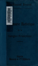 Précis de grammaire historique de la langue française; avec une introduction sur les origines et le développement de cette langue_cover