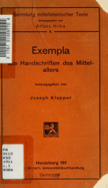 Exempla aus Handschriften des Mittelalters_cover