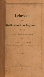 Lehrbuch der italienischen Sprache für den Schul- und Privatgebrauch_cover