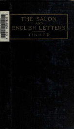 The salon and English letters : chapters on the interrelations of literature and society in the age of Johnson_cover