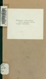 Sulla origine della lingua italiana; lezione_cover