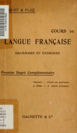 Cours de langue française : grammaire et exercices 3_cover